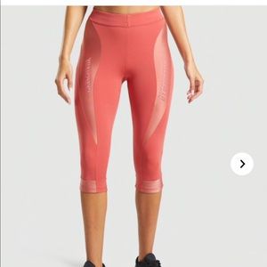 Gymshark Turbo Cropped Leggings Brick Red M